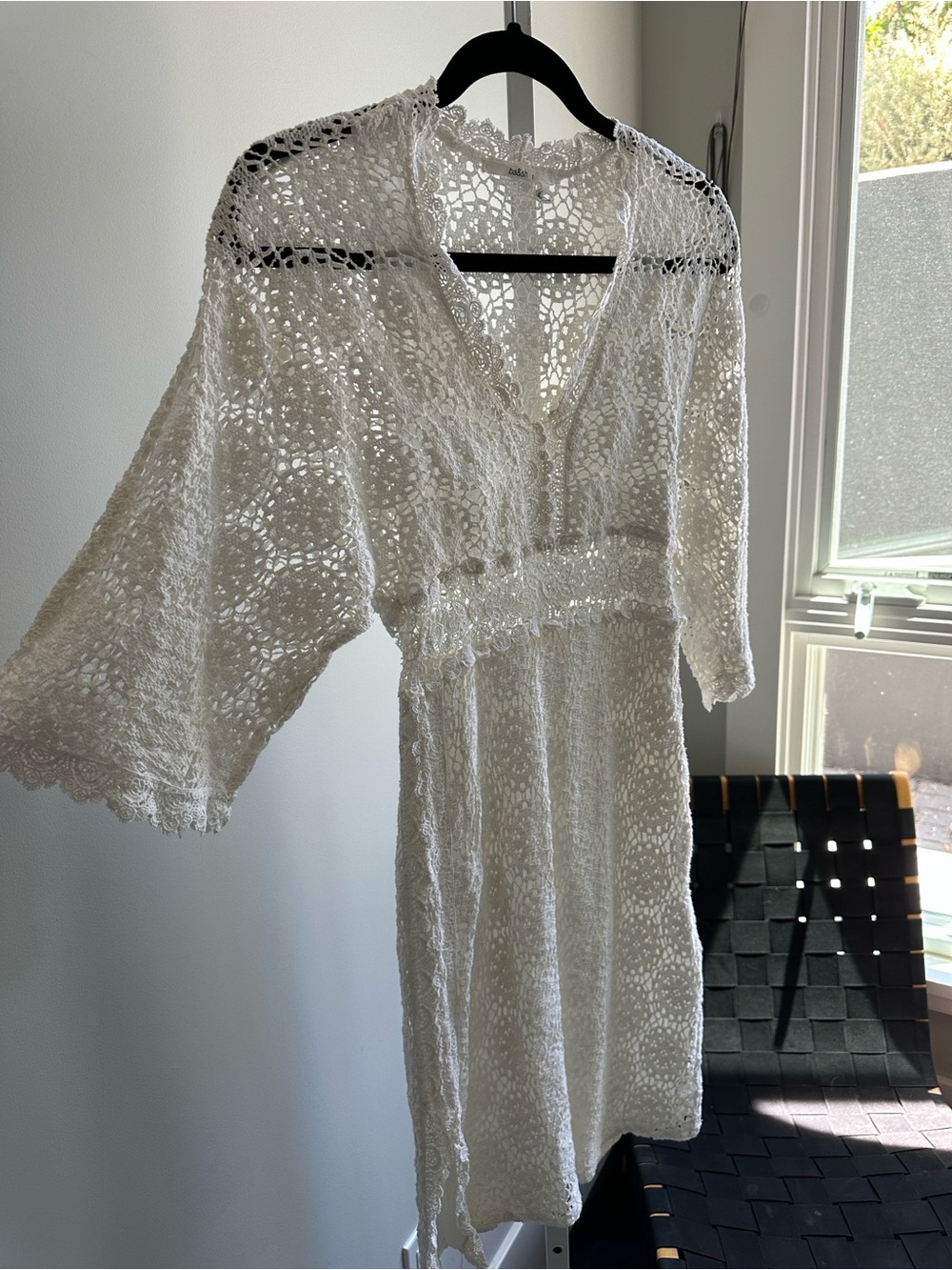 Ba&sh White crochet dress